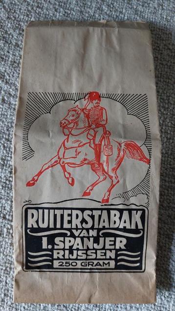 Zakje Ruiterstabak I. Spanjer Rijssen 250 gram antiek beschikbaar voor biedingen