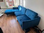 Blauwe L-bank, z.g.a.n., Ophalen, 250 tot 300 cm, Hoekbank, 75 tot 100 cm