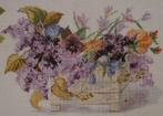 Borduurpatroon  Kistje met bloemen en violen  nr 2012, Hobby en Vrije tijd, Borduren en Borduurmachines, Verzenden, Nieuw, Handborduren
