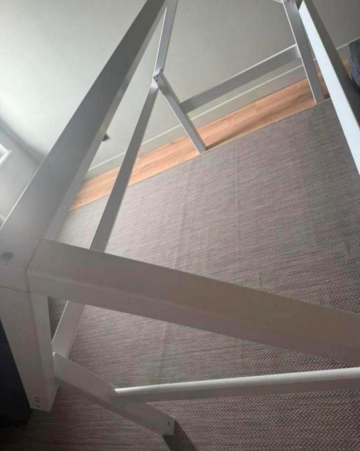Flexworld dakframe kinderbed - Wit - Zo Goed Als Nieuw - 2x, Kinderen en Baby's, Kinderkamer | Stapelbedden en Hoogslapers, Zo goed als nieuw