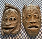 Unieke handgesneden houten maskers uit Senegal, Antiek en Kunst, Ophalen of Verzenden