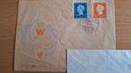 WILHELMINA ENVELOP..KAART..ZEGELS, Ophalen of Verzenden, Envelop