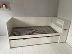 IKEA FLAXA bed inclusief logeerbed en opbergkastje, Ophalen, Gebruikt, 90 cm, Wit