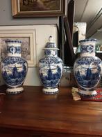Delfts Blauwe Vazen Set - Molenlandschap, Ophalen