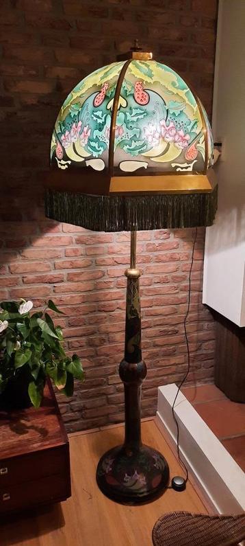 Jugendstil staande lamp plateel haagse school. beschikbaar voor biedingen