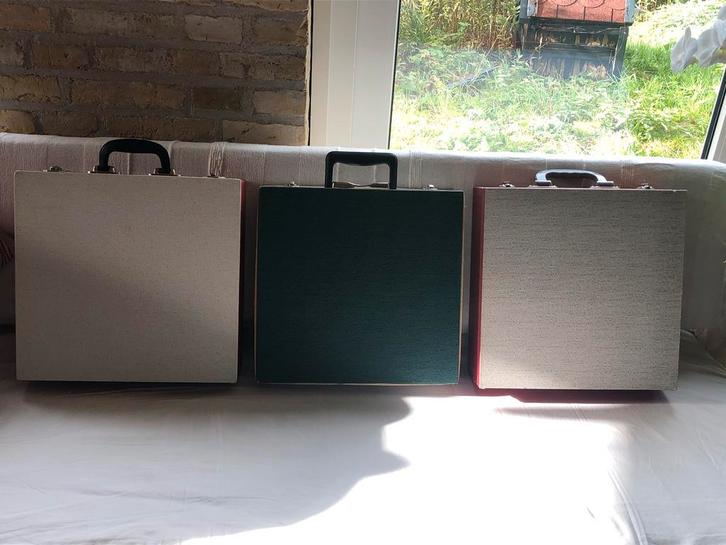 Drie LP-harmonica Koffers. 2x 24 opberghoezen, 1x 20, Muziek en Instrumenten, Behuizingen en Koffers, Gebruikt, Overige instrumenten