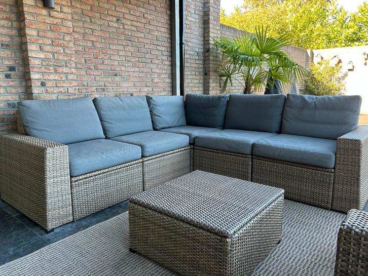 Solleron Ikea complete tuinset in goede staat, Tuin en Terras, Tuinsets en Loungesets, Gebruikt, Tuinset, Wicker, 4 zitplaatsen