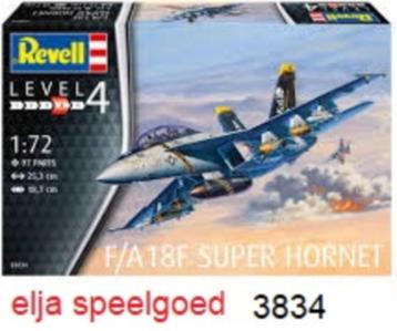 Revell 1:72 Super Hornet F/A -18F modelbouw 3834 vliegtuig beschikbaar voor biedingen