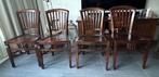 4 Koloniale eetkamerstoelen, Ophalen, Gebruikt, Bruin, Koloniaal