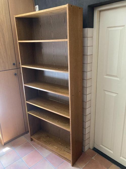 2 Ikea Billy boekenkasten breed hoog boekenkast eikenpatroon, Huis en Inrichting, Kasten | Boekenkasten, Gebruikt, 50 tot 100 cm