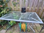 Tuintafel, Ophalen of Verzenden, Gebruikt, Rechthoekig, Aluminium
