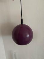 Vintage bollamp, paars, jaren 70., Huis en Inrichting, Lampen | Hanglampen, Ophalen, Gebruikt, Metaal, Minder dan 50 cm
