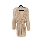 Ivivi | Jurkje pailetten en glitters beige | Maat L, Kleding | Dames, Jurken, Verzenden, Zo goed als nieuw