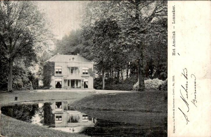 Lonneker - Het Amelink, Verzamelen, Ansichtkaarten | Nederland, Gelopen, Overijssel, Voor 1920, Ophalen of Verzenden