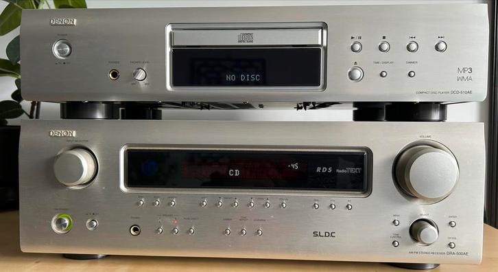 DENON DCD-510AE cd-speler DRA-500AE stereo reciever RC-1132, Audio, Tv en Foto, Stereo-sets, Zo goed als nieuw, Cd-speler, Denon
