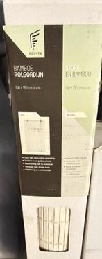 2x Bamboe Rolgordijn wit licht hout look, Ophalen of Verzenden, Zo goed als nieuw