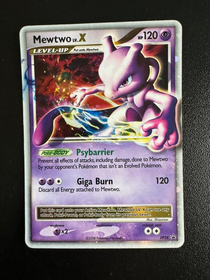 Mewtwo #DP28 Lv X Black star promo Pokémon kaart, Hobby en Vrije tijd, Verzamelkaartspellen | Pokémon, Zo goed als nieuw, Ophalen of Verzenden