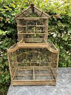 grote brocante houten vogelkooi, Antiek en Kunst, Ophalen