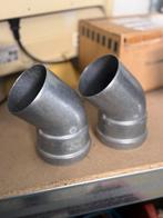 Metalen Bochten cv rookgasafvoer - Set van 2, Ophalen of Verzenden, Gebruikt, Hout