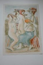 Kees Andrea Mooie Litho Baadsters 2 Schildersprent 1947 SP5, Antiek en Kunst, Kunst | Litho's en Zeefdrukken, Verzenden