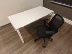 Bureautafel / bureau hoogte instelbaar wit 160x80, In hoogte verstelbaar, Ophalen of Verzenden, Zo goed als nieuw, Bureau