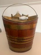 Antieke Theestoof met Koperen Ketel en Kolenhouder, Antiek en Kunst, Ophalen of Verzenden, Koper