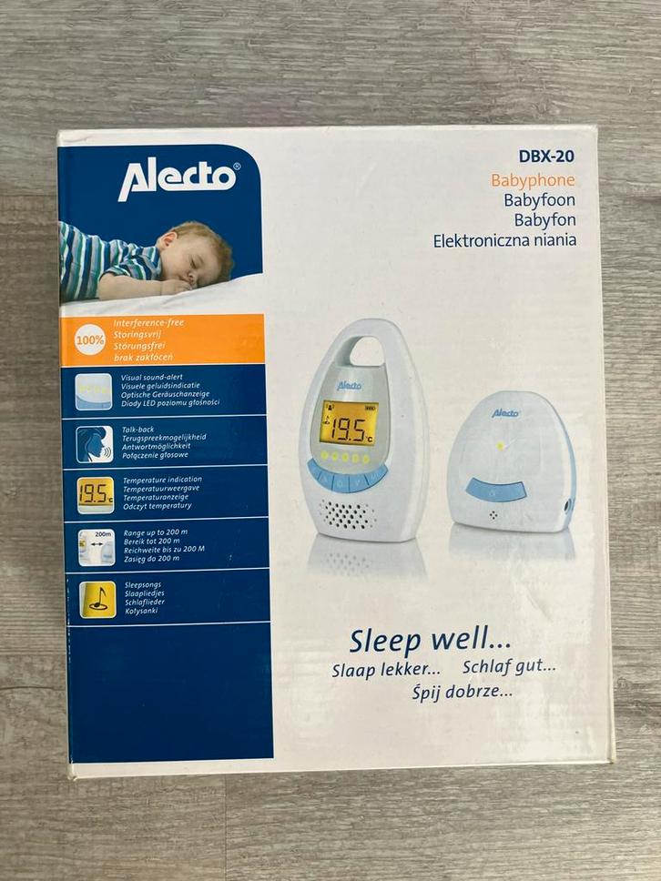 Alecto DBX-20 Babyfoon, Kinderen en Baby's, Babyfoons, Gebruikt, 100 tot 250 meter, Terugspreekfunctie, Ophalen of Verzenden