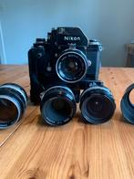 Nikon F Ftn Phomatic 1973 “The Beast” met legend F36 motor, Audio, Tv en Foto, Fotocamera's Analoog, Ophalen of Verzenden, Gebruikt