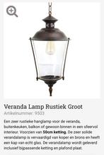 Prachtige koperen/bronzen veranda hanglamp 52cmx27cm nieuw, Tuin en Terras, Nieuw, Overige materialen, Led, Ophalen