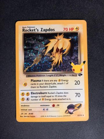 Pokemon Rocket's Zapdos Celebrations Classic Collection NM beschikbaar voor biedingen