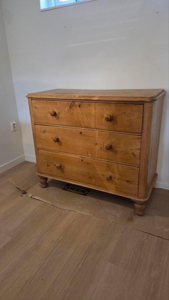 Oud Engels grenen Victoriaanse ladenkast, Huis en Inrichting, Kasten | Dressoirs, Ophalen