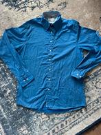 Blauw overhemd met motief GCM maat M, Kleding | Heren, Ophalen of Verzenden, Zo goed als nieuw, Blauw, Halswijdte 39/40 (M)