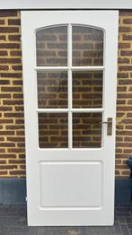 Binnendeur opdek met glasvakken, Doe-het-zelf en Verbouw, Deuren en Horren, 80 tot 100 cm, Binnendeur, Minder dan 200 cm, Ophalen of Verzenden