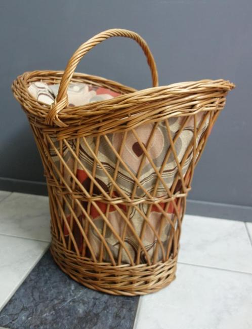 50 jaren rieten mand speelgoedmand WAS opberg brei mand, Huis en Inrichting, Woonaccessoires | Schalen en Manden, Gebruikt, Mand