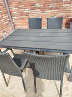 Tuinset tafel 8 stoelen en kussens, Tuin en Terras, Ophalen, Gebruikt