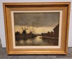 Riviergezicht bij avond'' Ger. van Vliet (1880-1972) doek, Antiek en Kunst, Ophalen
