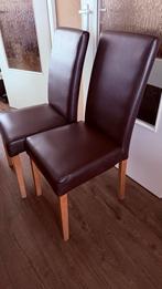 6x Eetkamerstoelen - Bruin Leerlook, Huis en Inrichting, Stoelen, Gebruikt, Bruin, Ophalen of Verzenden, Vijf, Zes of meer stoelen
