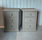 Brocante nachtkastjes - beige - basic  - landelijk, Ophalen, Zo goed als nieuw, Hout