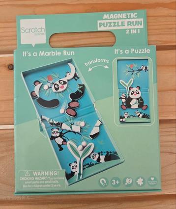 Magnetische Panda Puzzel & ball run, 2 in 1 beschikbaar voor biedingen