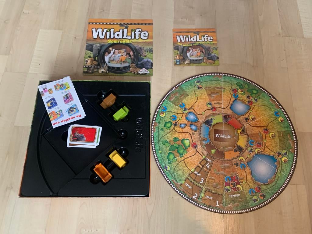 Wildlife Bordspel - Compleet!, Hobby en Vrije tijd, Gezelschapsspellen | Bordspellen, Drie of vier spelers, Ophalen of Verzenden