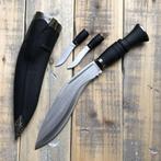 RVS kukri (30 cm) met 2 kleine mesjes in hard foedraal, Overige soorten, Overige gebieden, Mes of Dolk, Verzenden