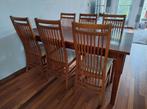 6 kersenhouten eetkamerstoelen, Huis en Inrichting, Ophalen, Gebruikt, Bruin, Vijf, Zes of meer stoelen
