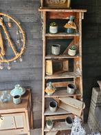 Oude Houten Schilders Trap - 6 Tredes, Doe-het-zelf en Verbouw, Ladders en Trappen, Ophalen of Verzenden, Gebruikt, Ladder, Minder dan 2 meter