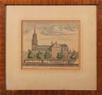 Gesigt van de Niewe Kerk - Kunstenaar: Abraham Rademaker, Antiek en Kunst, Kunst | Etsen en Gravures, Ophalen of Verzenden