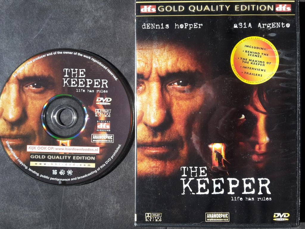 DVD - The Keeper - Thriller Film - Dennis Hopper, Vanaf 16 jaar, Ophalen of Verzenden, Zo goed als nieuw, Actiethriller