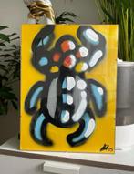 Graffiti schilderij Abstract “Egyptian Bug” met lijst 30x40, Antiek en Kunst, Ophalen of Verzenden