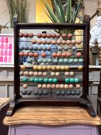 Vintage groot telraam antiek teak babykamer decoratie, Ophalen of Verzenden