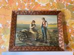 Vintage Prent in Houten Lijst, Ophalen