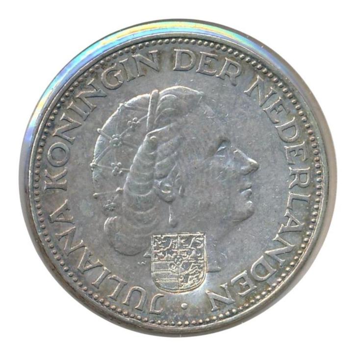 Nederland 2,5 Gulden 1960 Juliana met klop Willem van Oranje, Postzegels en Munten, Munten | Nederland, Losse munt, 2½ gulden