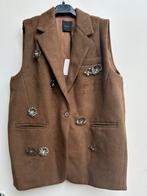 LUMINA wollig gilet camel met afneembare broches S/M en M/L, Kleding | Dames, Prato, Italie, LUMINA, Verzenden, Nieuw